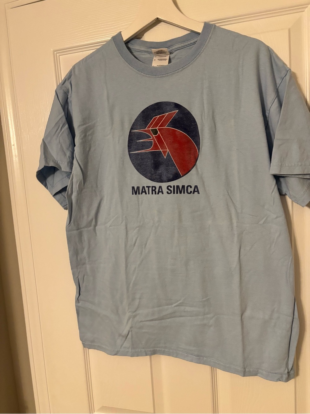 Vintage Gildan Light Blue Matra Simca Logo Tee